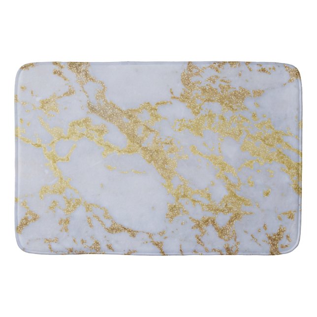 Alfombrilla De Baño Fantástico mármol moderno de imitación de oro purp (Anverso)