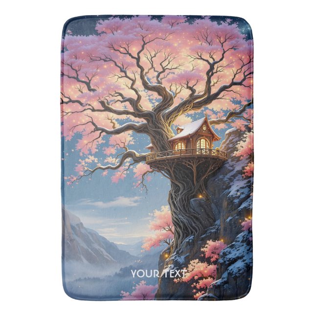 Alfombrilla De Baño Fantasy Cute Cherry Blossom Tree (Frente vertical)