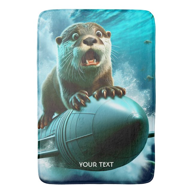 Alfombrilla De Baño Fantasy Cute Otter Torpedo Sea (Frente vertical)