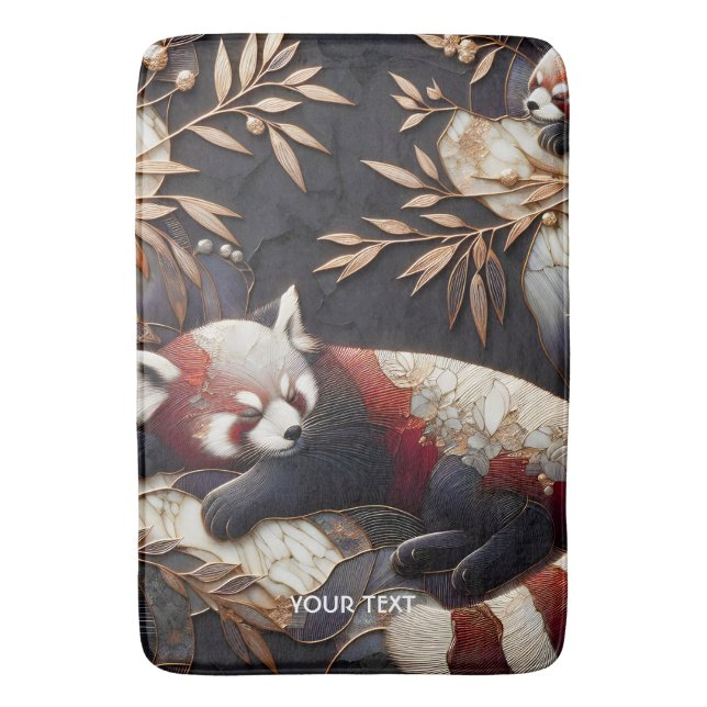 Alfombrilla De Baño Fantasy Cute Red Panda Art (Frente vertical)
