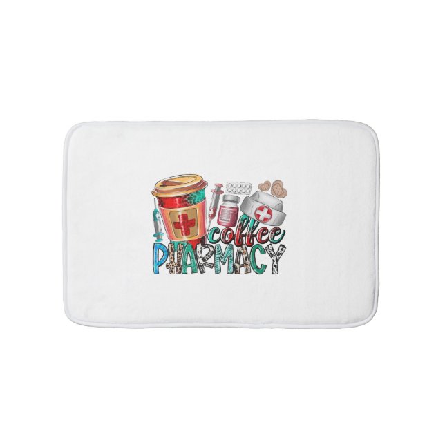 Alfombrilla De Baño Farmacia del café (Anverso)