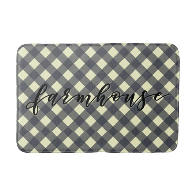 ALFOMBRILLA DE BAÑO FARMHOUSE GINGHAM (Anverso)