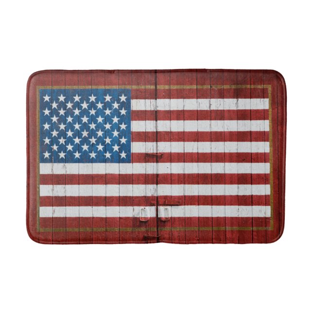 Alfombrilla De Baño Farms | American Flag Barn Mural (Anverso)