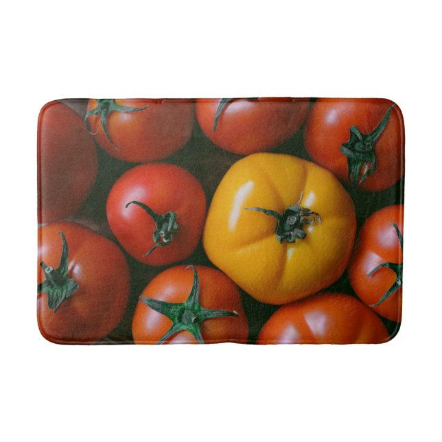 Alfombrilla De Baño Farms | Shiny Red & Yellow Tomatoes (Anverso)