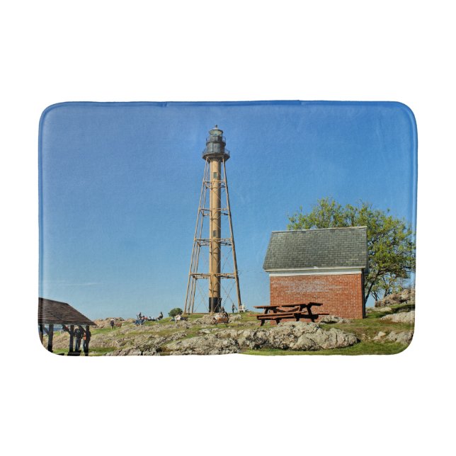 Alfombrilla De Baño Faro de Marblehead, Mat Bath de Massachusetts (Anverso)