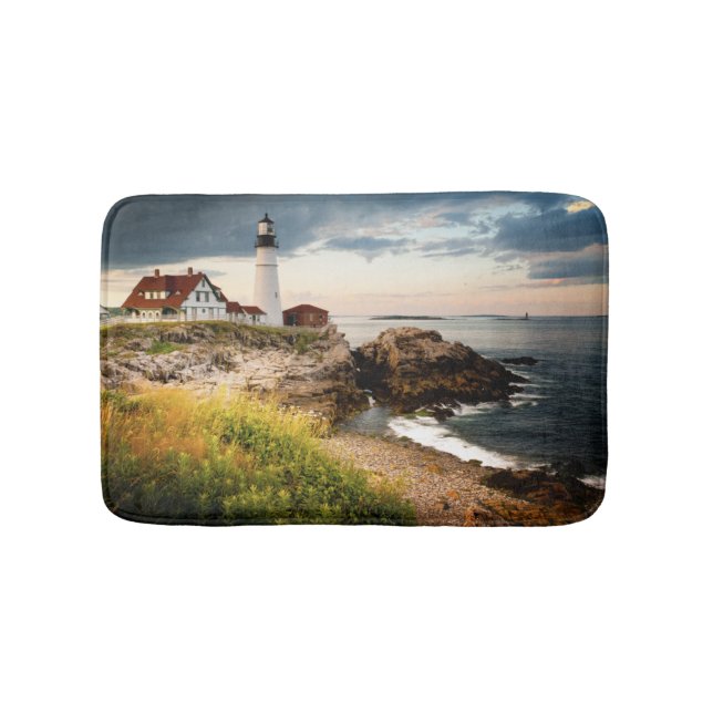 Alfombrilla De Baño Faro de Portland Head| Cabo Elizabeth, yo (Anverso)