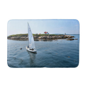 Alfombrilla De Baño Faro de Ram Island, Maine Bath Mat