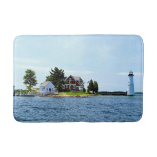 Alfombrilla De Baño Faro de Rock Island, New York Bath Mat