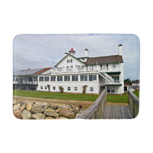 Alfombrilla De Baño Faro del río Bass, Massachusetts Bath Mat