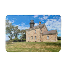 Alfombrilla De Baño Faro del viejo Field Point, New York Bath Mat