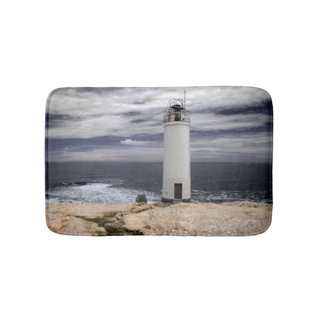 Alfombrilla De Baño Faro el | Galicia, España de Laxe (Anverso)