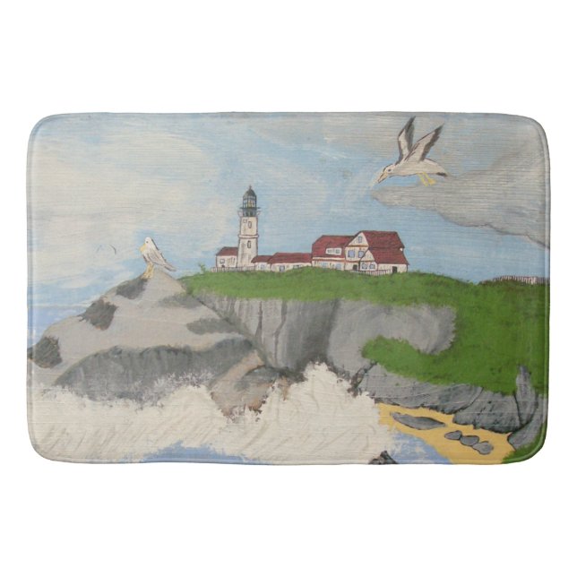 Alfombrilla De Baño Faro en el Sea Bath Mat (Anverso)