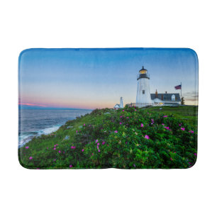 Alfombrilla De Baño Faros Point Lighthouse Bristol Maine
