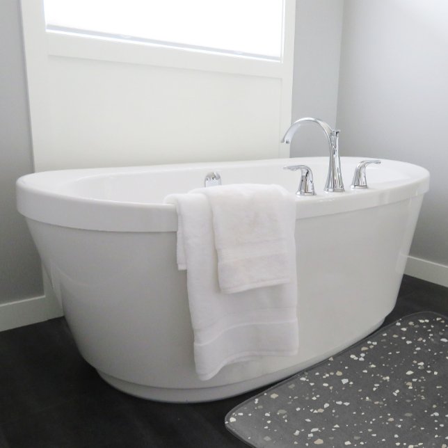 Alfombrilla De Baño Faux Gray Terrazzo (Subido por el creador)