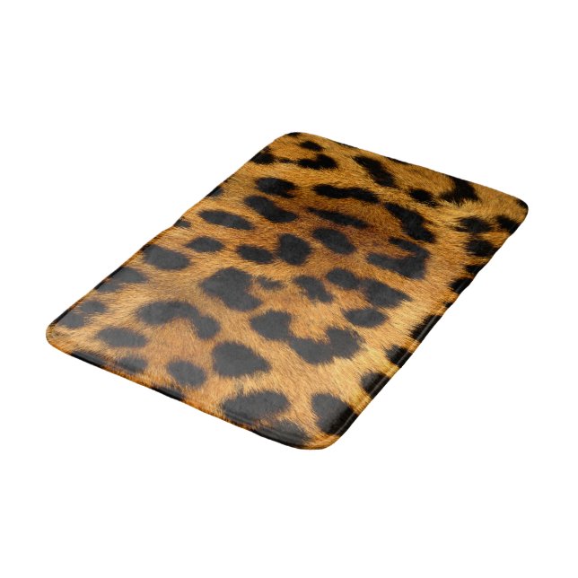 Alfombrilla De Baño Faux Leopard Skin Bathroom Mat (Angular)