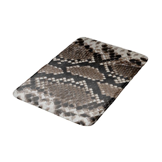 Alfombrilla De Baño Faux Reticulated Python Bathroom Mat (Angular)
