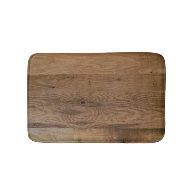 Alfombrilla De Baño Faux Wood Planks Bath Mat (Anverso)