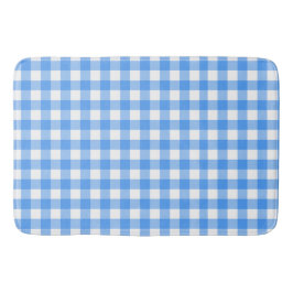 Alfombrilla De Baño Faye y Lauren Blue Plaid Bath Mat