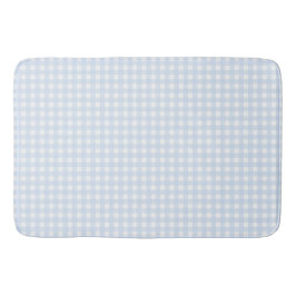 Alfombrilla De Baño Faye y Lauren Light Blue Gingham
