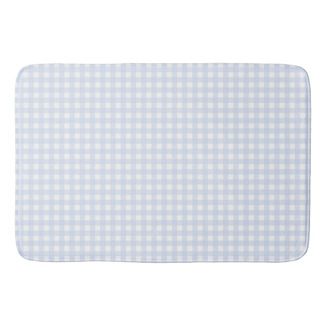 Alfombrilla De Baño Faye y Lauren Light Blue Gingham (Anverso)