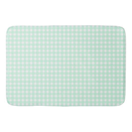 Alfombrilla De Baño Faye y Lauren Light Green Gingham