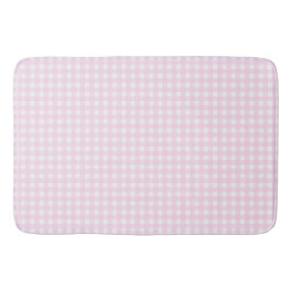 Alfombrilla De Baño Faye y Lauren Light Pink Gingham