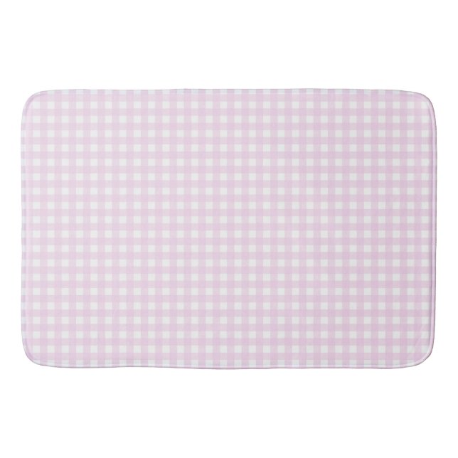 Alfombrilla De Baño Faye y Lauren Light Pink Gingham (Anverso)