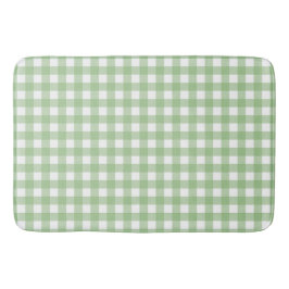 Alfombrilla De Baño Faye y Lauren Pastel Green Gingham