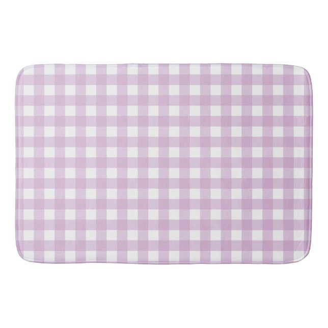 Alfombrilla De Baño Faye y Lauren Pink Plaid (Anverso)