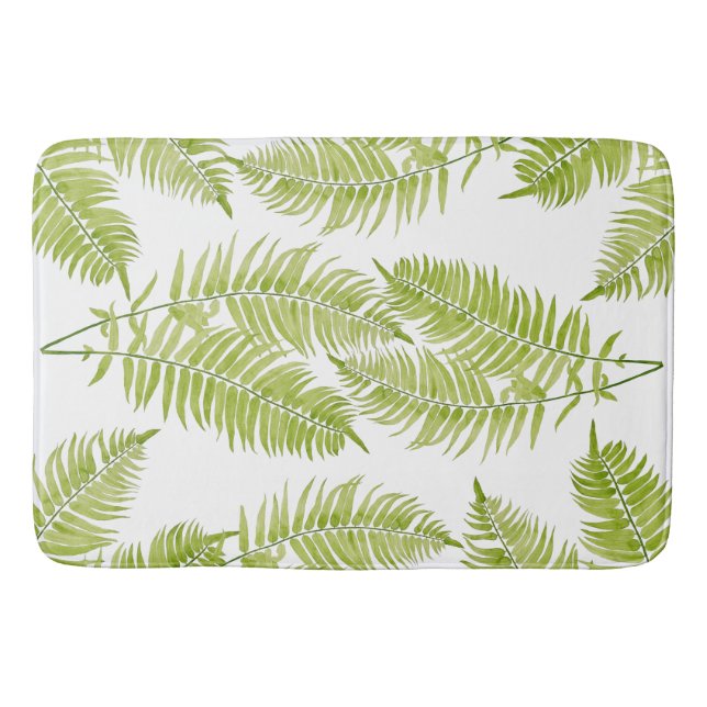 Alfombrilla De Baño Feathery Fern en una tina de baño (Anverso)