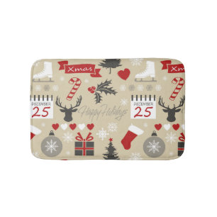 Alfombrilla De Baño Felices Fiestas