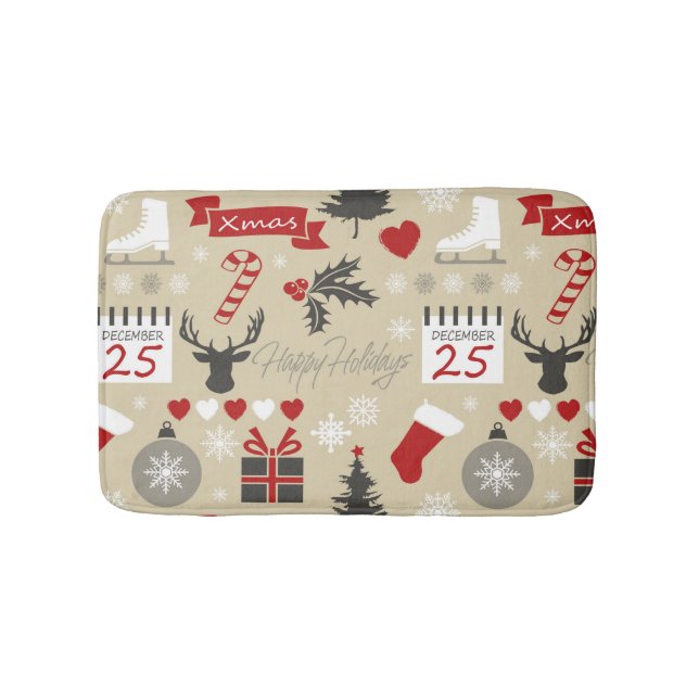 Alfombrilla De Baño Felices Fiestas (Anverso)
