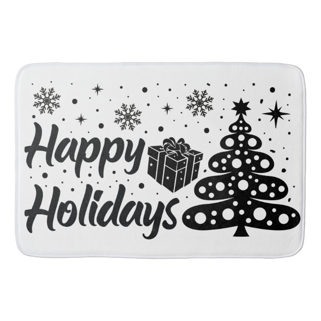 Alfombrilla De Baño Felices fiestas Feliz Navidad Feriado Navidad Feo  (Anverso)