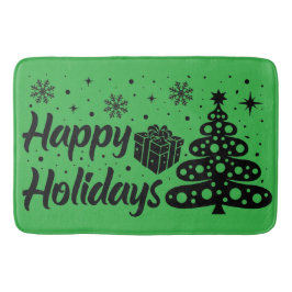 Alfombrilla De Baño Felices fiestas Feliz Navidad Feriado Navidad Feo 