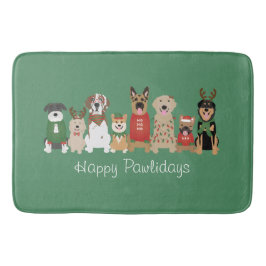 Alfombrilla De Baño Felices Pawlidays Perros Red Green