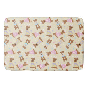 Alfombrilla De Baño Felices Perros del Terrier Gales de Pascua