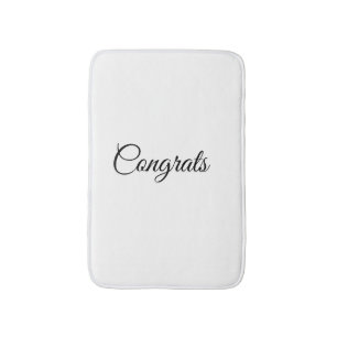 Alfombrilla De Baño Felicitaciones mínimas simples agregue su texto no