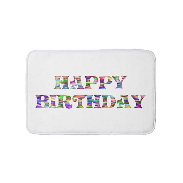 Alfombrilla De Baño Feliz cumpleaños (Anverso)