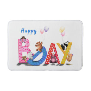 Alfombrilla De Baño Feliz cumpleaños - Diversión de la celebración del