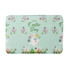 Alfombrilla De Baño Feliz Día de Pascua - Divertido Conejo y Pascua de