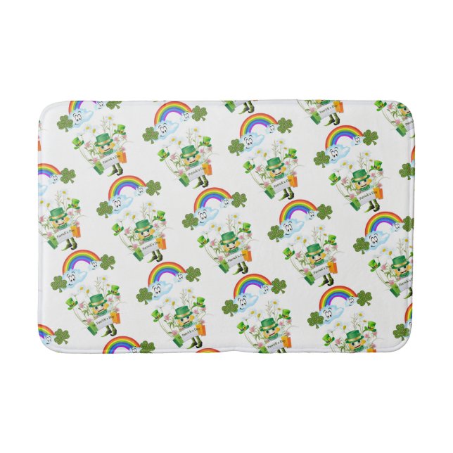 Alfombrilla De Baño Feliz Día de San Patricio (Anverso)
