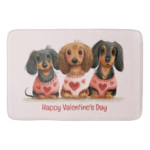 Feliz Día de San Valentín a los perros Dachshund