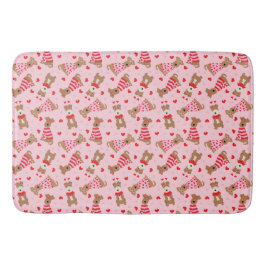 Alfombrilla De Baño Feliz Día de San Valentín galés Wire Fox Terrier D