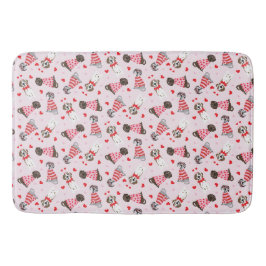 Alfombrilla De Baño Feliz Día de San Valentín grandes perros daneses