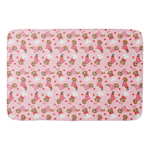 Alfombrilla De Baño Feliz Día de San Valentín Perros Beagle