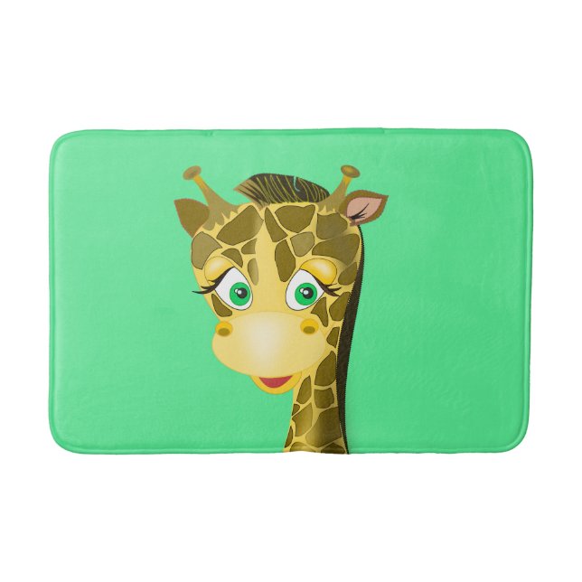 Alfombrilla De Baño Feliz Giraffe Funny Bath Mat (Anverso)