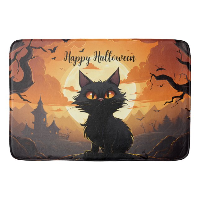 Alfombrilla De Baño Feliz Halloween Bath Mat (Anverso)