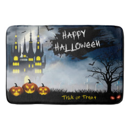 Alfombrilla De Baño Feliz Halloween Hauned House Bath Mat