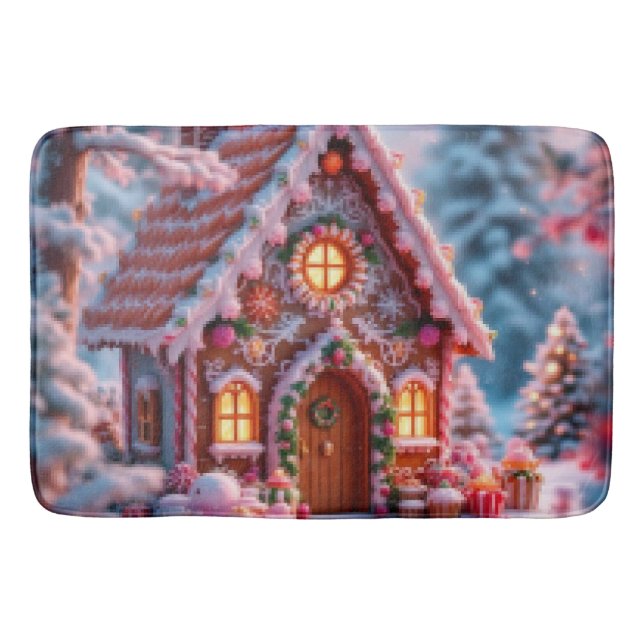 Alfombrilla De Baño Feliz invierno con Navidad  (Anverso)