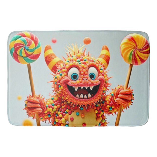 Alfombrilla De Baño Feliz Monster Candy Delight Design (Anverso)